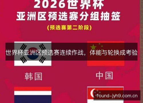 世界杯亚洲区预选赛连续作战，体能与轮换成考验